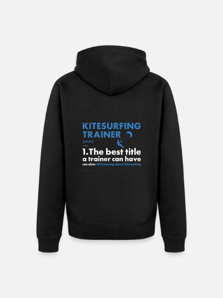 Sport Trainer Kitesurfing - Unisex Premium Organic Zip Hoodie - black
