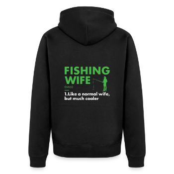 Fisher Femme Définition Pêche - Veste à capuche bio Premium Unisexe - noir - Dos - Nico (187cm)