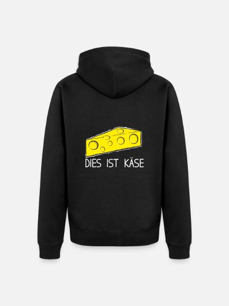 Dies ist Käse - Unisex Premium Bio Zip Hoodie - Schwarz