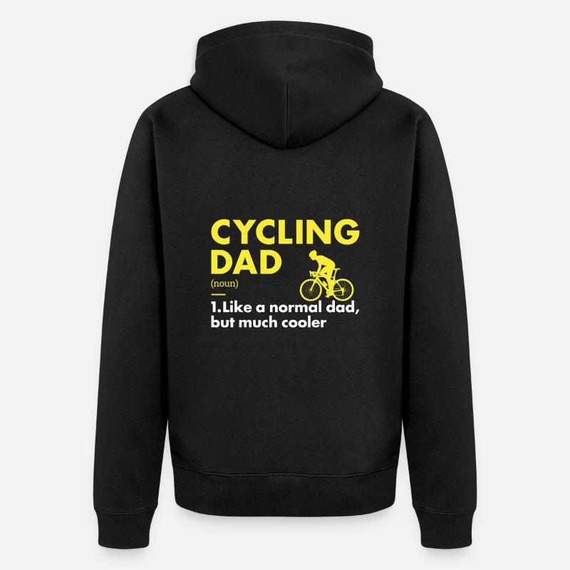 Sport Papa Cyclisme - Veste à capuche bio Premium Unisexe - noir