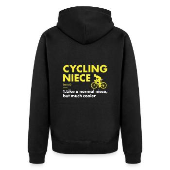 Sport Nièce Cyclisme - Veste à capuche bio Premium Unisexe - noir - Dos - Nico (187cm)