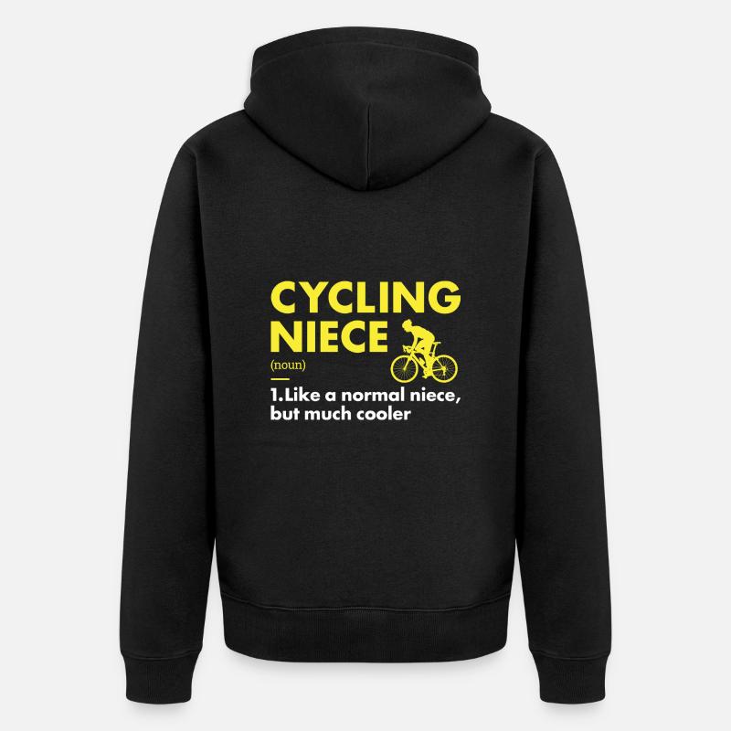 Sport Nièce Cyclisme - Veste à capuche bio Premium Unisexe - noir