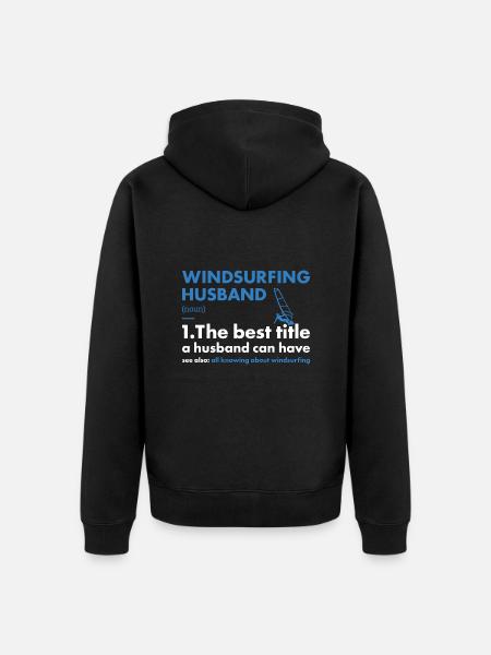 Sport Husband Windsurfing - Unisex Premium Organic Zip Hoodie - black