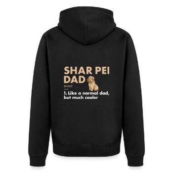 Shar Pei Dad Définition - Veste à capuche bio Premium Unisexe - noir - Dos - Nico (187cm)