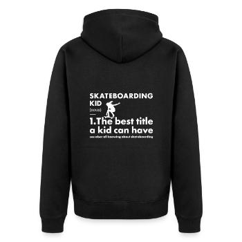 Sport Kid Skateboard - Veste à capuche bio Premium Unisexe - noir - Dos - Nico (187cm)