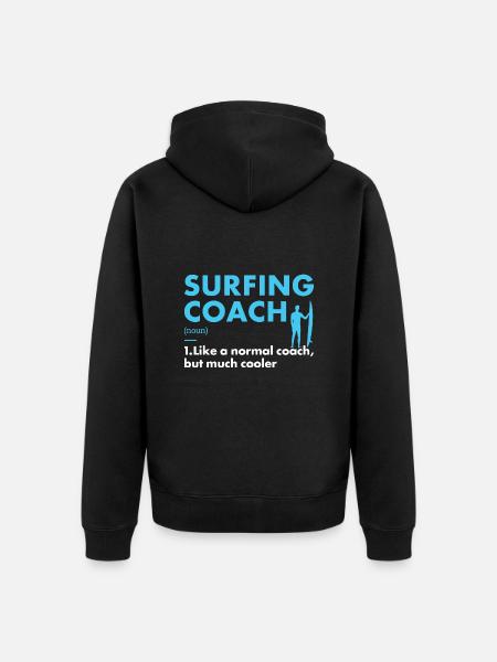 Sport Coach Surfing - Unisex Premium Organic Zip Hoodie - black