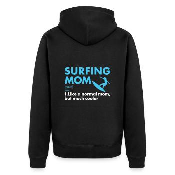 Sport Maman Surf - Veste à capuche bio Premium Unisexe - noir - Dos - Nico (187cm)