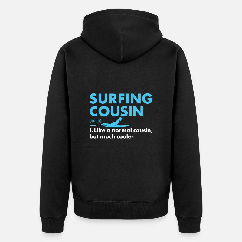 Sport Cousin Surf - Veste à capuche bio Premium Unisexe - noir