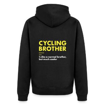 Sport Frère Cyclisme - Veste à capuche bio Premium Unisexe - noir - Dos - Nico (187cm)