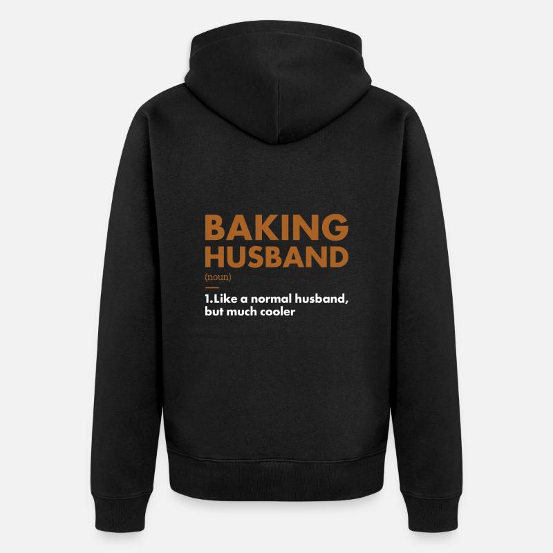 Baker Husband Definition Baking - Unisex Premium Bio Zip Hoodie - Schwarz
