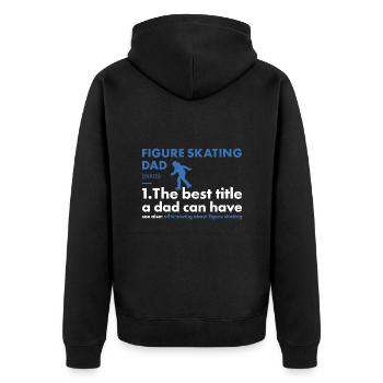 Sport Dad Figure Skating - Unisex Premium Bio Zip Hoodie - Schwarz - Hinten - Nico (187cm)