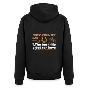 Définition de papa cavalier en cross-country - Veste à capuche bio Premium Unisexe - noir - Dos - Nico (187cm)