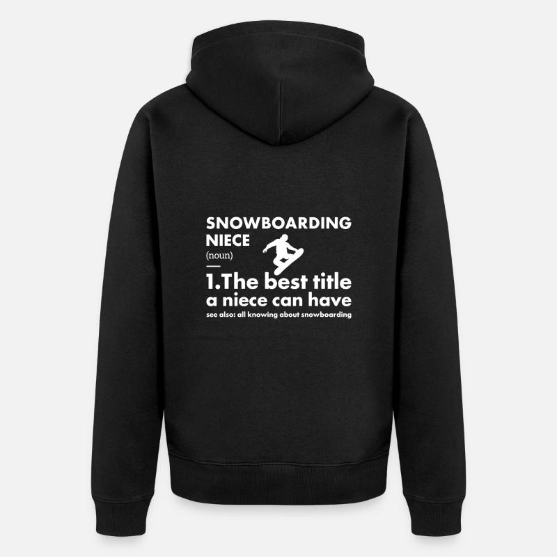 Sport Niece Snowboard - Veste à capuche bio Premium Unisexe - noir