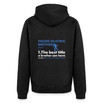 Sport Brother Figure Skating - Unisex Premium Bio Zip Hoodie - Schwarz - Hinten - Nico (187cm)