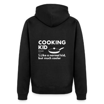 Cook Kid Définition Cuisine - Veste à capuche bio Premium Unisexe - noir - Dos - Nico (187cm)