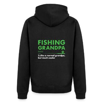 Pêcheur Grand-père Définition Pêche - Veste à capuche bio Premium Unisexe - noir - Dos - Nico (187cm)