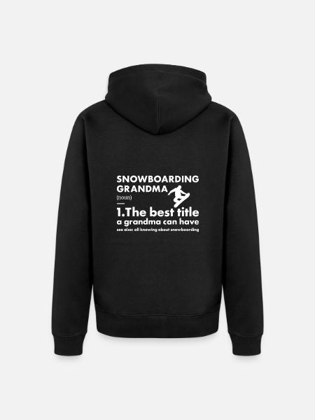 Sport Grandma Snowboarding - Unisex Premium Organic Zip Hoodie - black