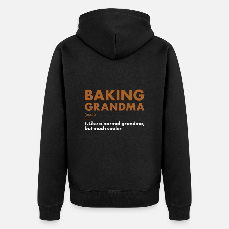 Boulanger Grand-mère Définition Cuisson - Veste à capuche bio Premium Unisexe - noir