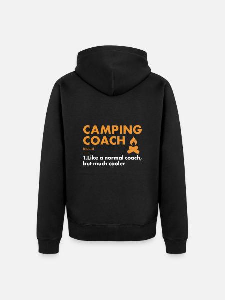 Camper Coach Definition Camping - Unisex Premium Organic Zip Hoodie - black