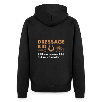 Cavalier Kid Définition Dressage - Veste à capuche bio Premium Unisexe - noir - Dos - Nico (187cm)