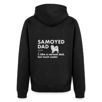 Définition du père Samoyède - Veste à capuche bio Premium Unisexe - noir - Dos - Nico (187cm)