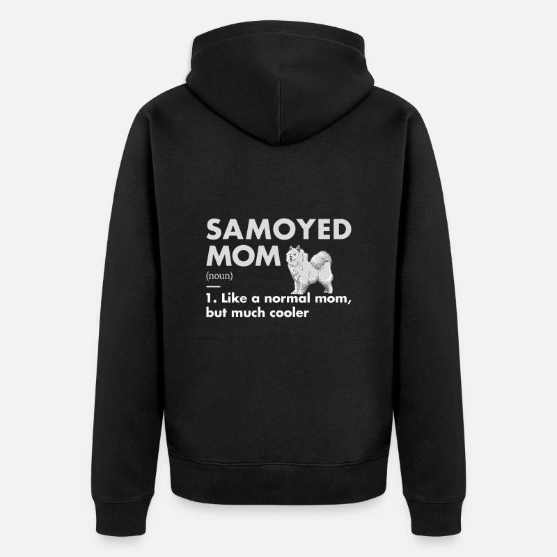 Samoyed Mom Definition - Unisex Premium Bio Zip Hoodie - Schwarz
