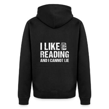 Lecteur J’aime lire - Veste à capuche bio Premium Unisexe - noir - Dos - Nico (187cm)
