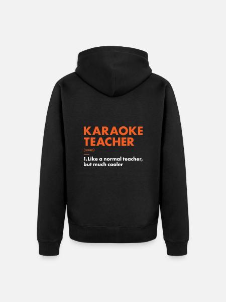 Singer Teacher Definition Karaoke - Unisex Premium Bio Zip Hoodie - Schwarz
