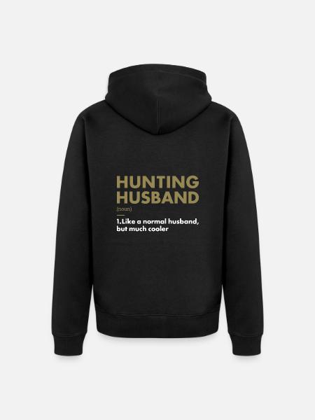 Hunter Husband Definition Hunting - Unisex Premium Organic Zip Hoodie - black