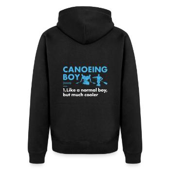 canoéiste garçon définition canoë - Veste à capuche bio Premium Unisexe - noir - Dos - Nico (187cm)
