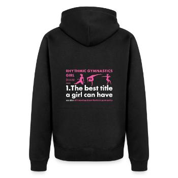 Gymnast Girl Definition Rhythmic Gymnastics - Unisex Premium Bio Zip Hoodie - Schwarz - Hinten - Nico (187cm)