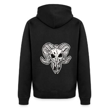 Skull Skeleton Skull Horror Cadeau d’Halloween - Veste à capuche bio Premium Unisexe - noir - Dos - Nico (187cm)