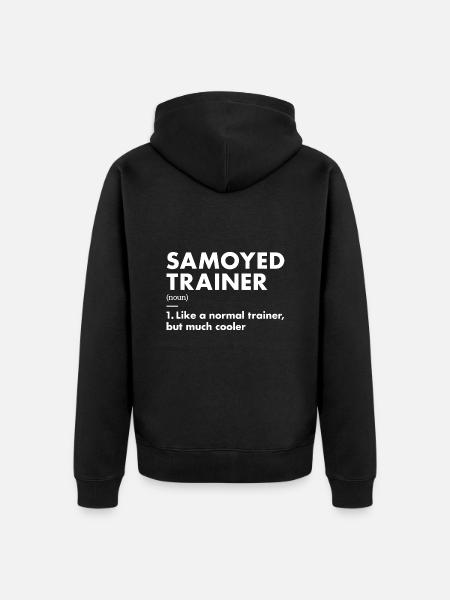 Samoyed Trainer Definiton - Unisex Premium Organic Zip Hoodie - black