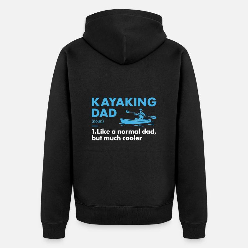 Kayaker Dad Definition Kayaking - Unisex Premium Bio Zip Hoodie - Schwarz