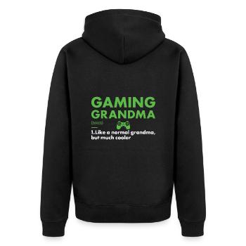 Gamer Grand-mère Définition Jeux - Veste à capuche bio Premium Unisexe - noir - Dos - Nico (187cm)