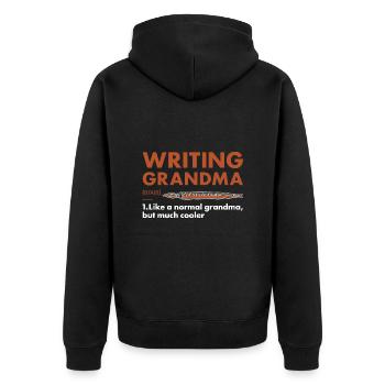 Writer Grandma Definition Writing - Unisex Premium Organic Zip Hoodie - black - Back - Nico (187cm)
