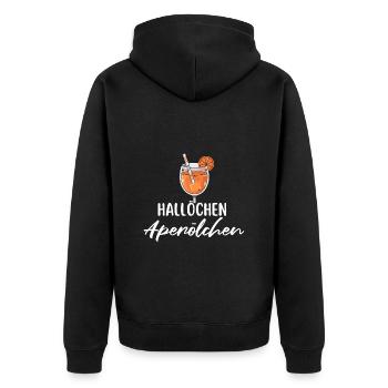 Hallöchen Aperölchen Geburtstag Party Karneval JGA - Unisex Premium Organic Zip Hoodie - black - Back - Nico (187cm)