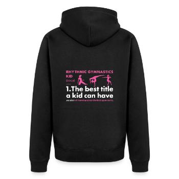 Gymnast Kid Definition Rhythmic Gymnastics - Unisex Premium Bio Zip Hoodie - Schwarz - Hinten - Nico (187cm)