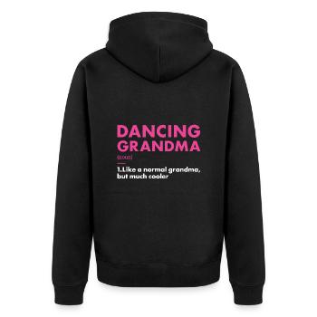 Danseuse Grand-mère Définition Danse - Veste à capuche bio Premium Unisexe - noir - Dos - Nico (187cm)