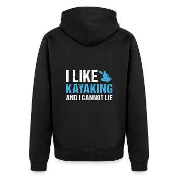 Kayakiste J’aime Kayak - Veste à capuche bio Premium Unisexe - noir - Dos - Nico (187cm)