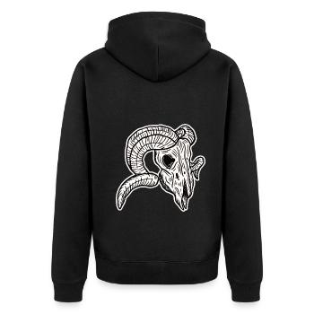 Skull Skeleton Skull Horror Cadeau d’Halloween - Veste à capuche bio Premium Unisexe - noir - Dos - Nico (187cm)