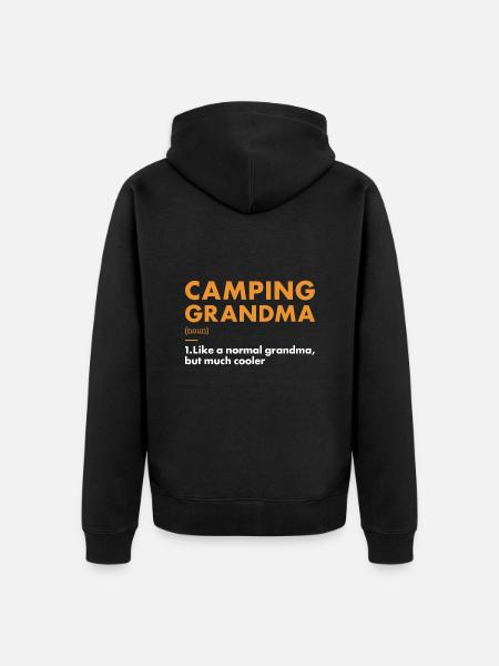 Camper Grandma Definition Camping - Unisex Premium Organic Zip Hoodie - black