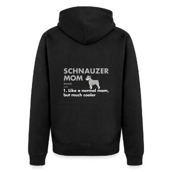 Schnauzer Mom Définition - Veste à capuche bio Premium Unisexe - noir - Dos - Nico (187cm)
