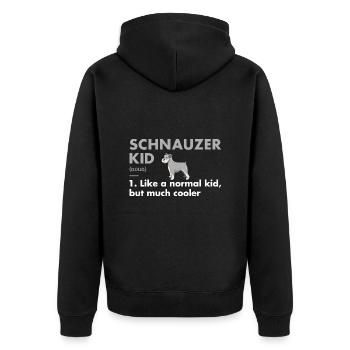 Schnauzer Kid Définition - Veste à capuche bio Premium Unisexe - noir - Dos - Nico (187cm)
