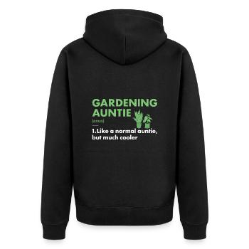 Jardinier Tante Définition Jardinage - Veste à capuche bio Premium Unisexe - noir - Dos - Nico (187cm)