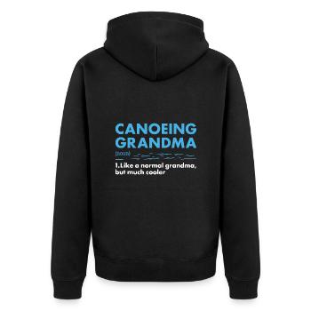 Canoeist Grandma Definition Canoeing - Unisex Premium Organic Zip Hoodie - black - Back - Nico (187cm)