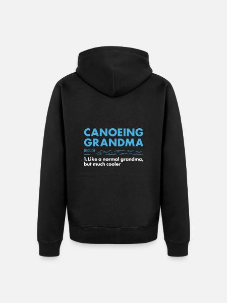 Canoeist Grandma Definition Canoeing - Unisex Premium Organic Zip Hoodie - black