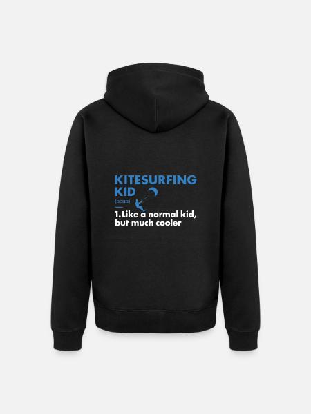 Sport Kid Kitesurfing - Unisex Premium Organic Zip Hoodie - black