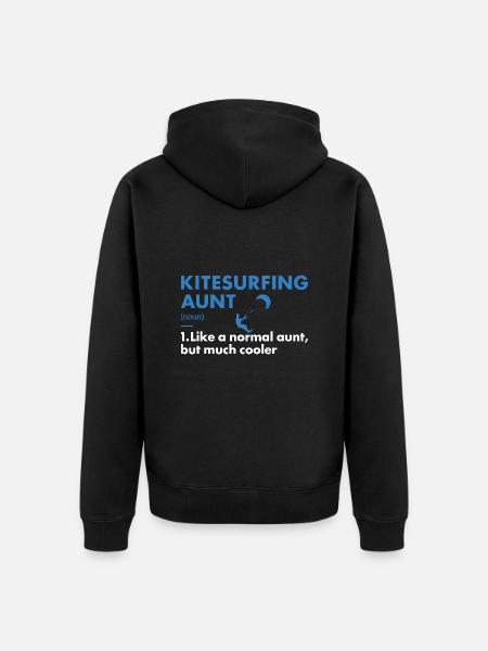 Sport Aunt Kitesurfing - Unisex Premium Organic Zip Hoodie - black