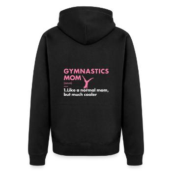 Sport Mom Gymnastics - Unisex Premium Organic Zip Hoodie - black - Back - Nico (187cm)